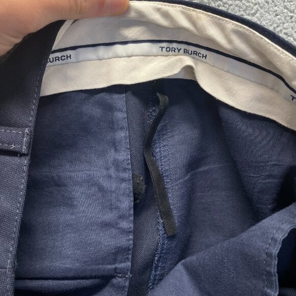 Tory Burch Dress Pants Blue Stretch Women’s Size 4 Straight Leg 95% Wool,Pockets - Picture 10 of 10